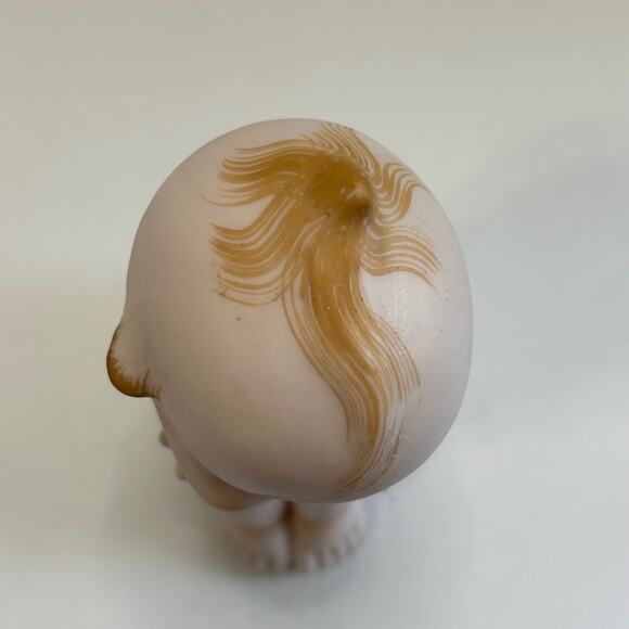 Vintage Norcrest Porcelain Bisque Kewpie Piano Baby Brown Eyes 5" Japan - Picture 9 of 10